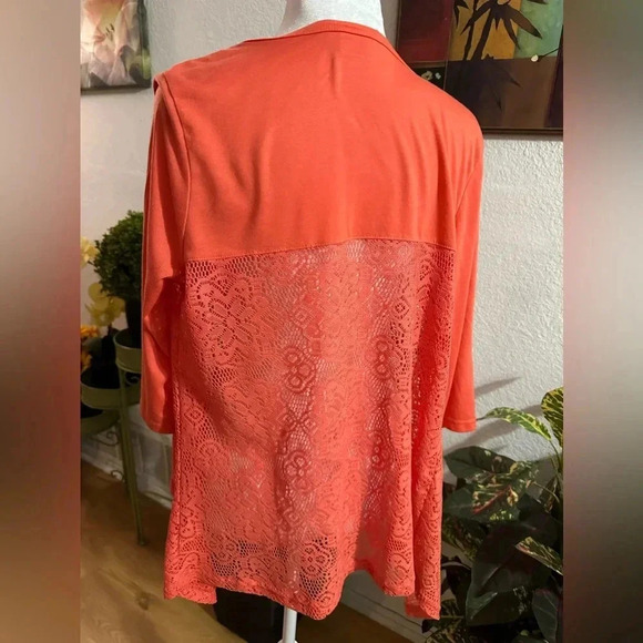 Bobbie Brooks orange blazer/cardigan size M - Picture 4 of 7
